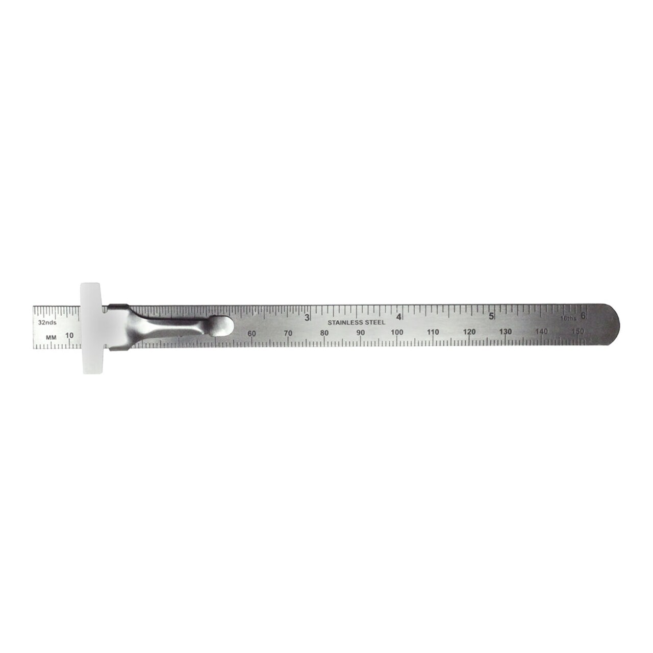 Excel Blades 6-Inch Stainless Steel Ruler – Precision Measuring Tool with Pocket Clip